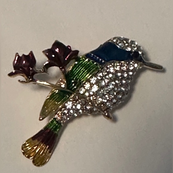Bird Rhinestones Pin - Picture 2 of 10